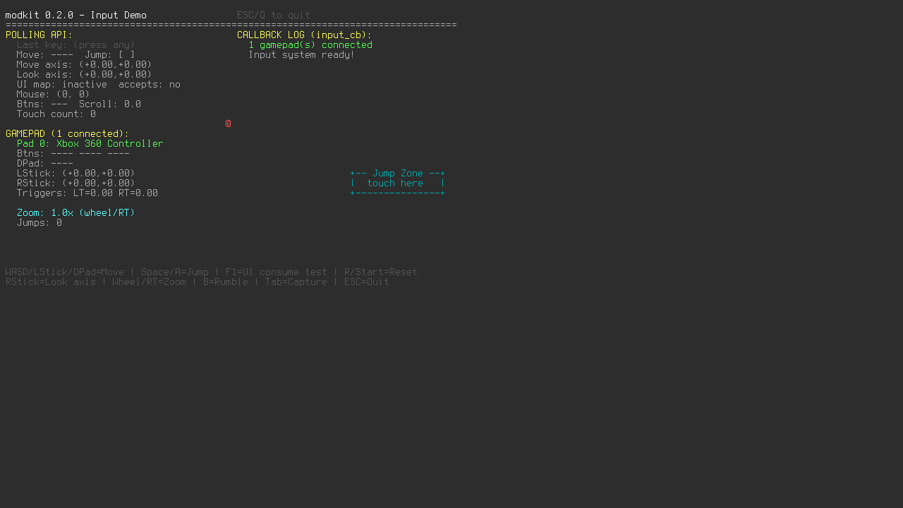 Input system demonstration